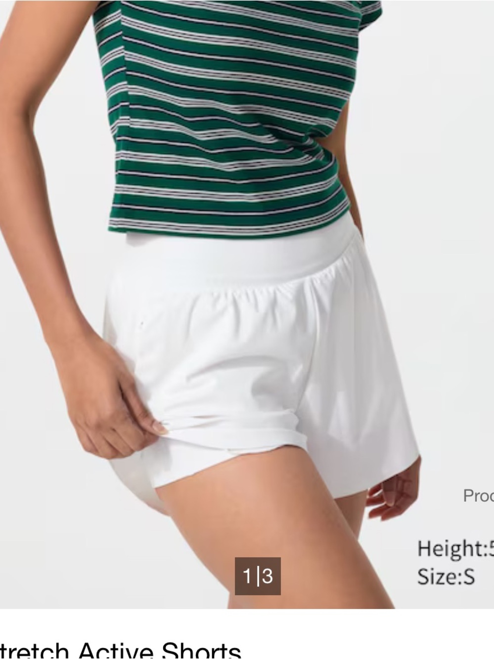 Uniqlo White Athletic Stretch Shorts